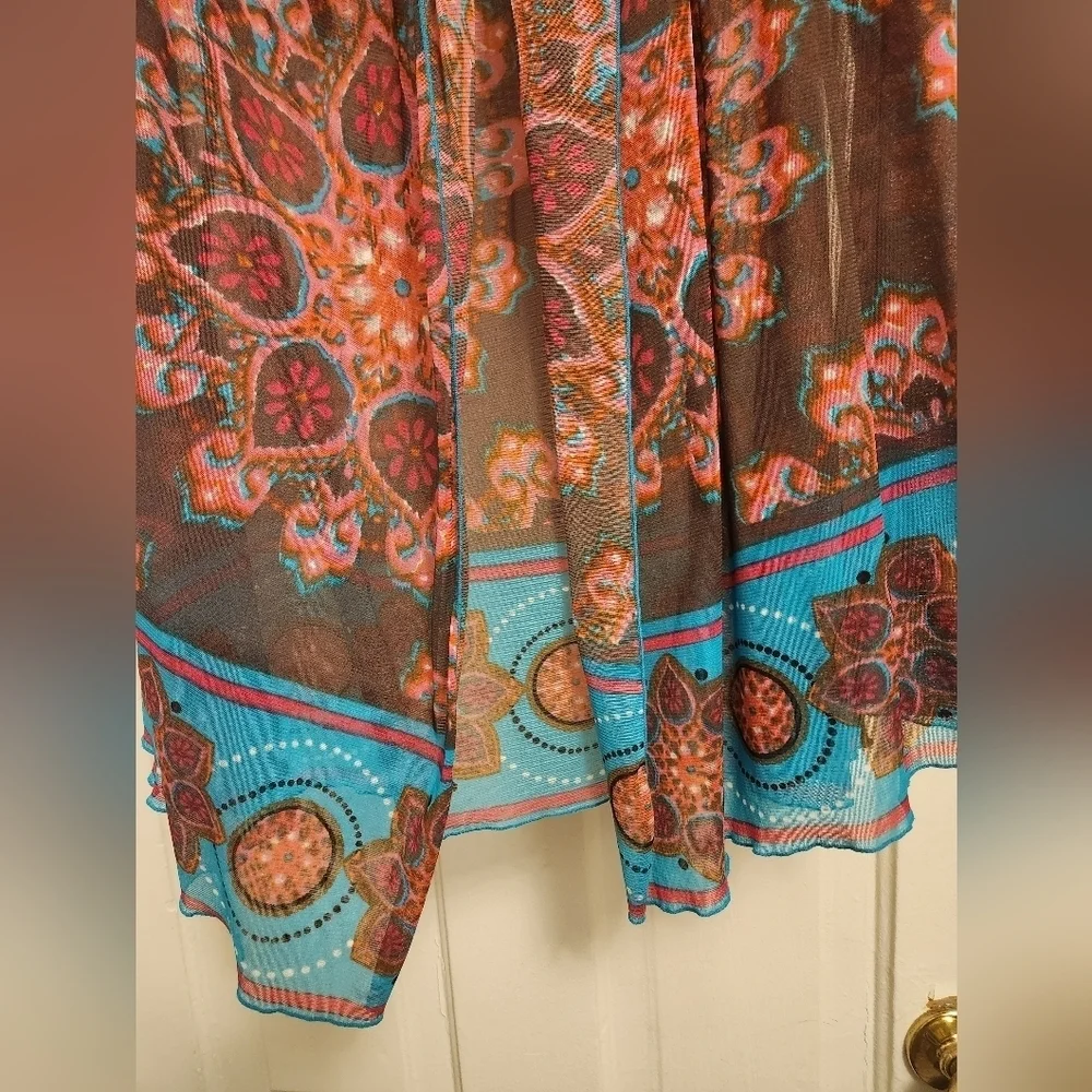 PRETTY INC Sheer Cardigan Vest Wrap